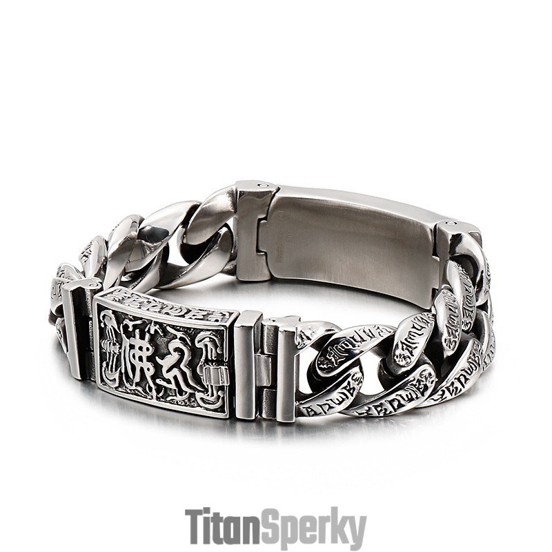 Štýlový Titánový Náramok S Lebkou, Elegantný Pánsky Titánový Módny Šperk