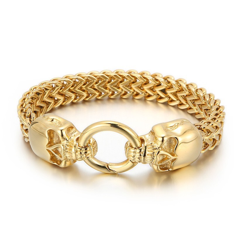 Pánsky Titánový Náramok S Lebkou