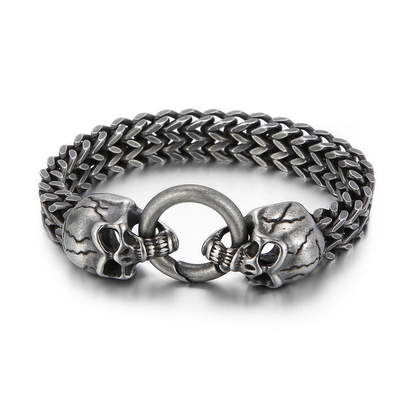 Pánsky Náramok Cool Skull Titanium