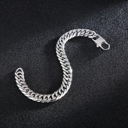 Tide Accessories Fashion Titanium Pánsky Náramok S Retiazkou A Štvorcovou Prackou Na Stavce