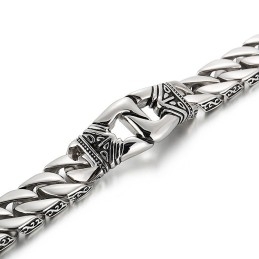 Retro Elegantný Vzor Vetra Portrét Odlievaný Vzor Okraj Titánový Náramok Pre Mužov