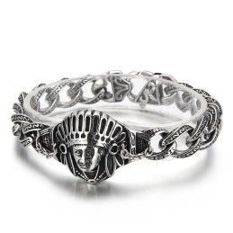 Nový Odlievací Šperk Retro Cool Chief Pattern Titanium Pánsky Náramok