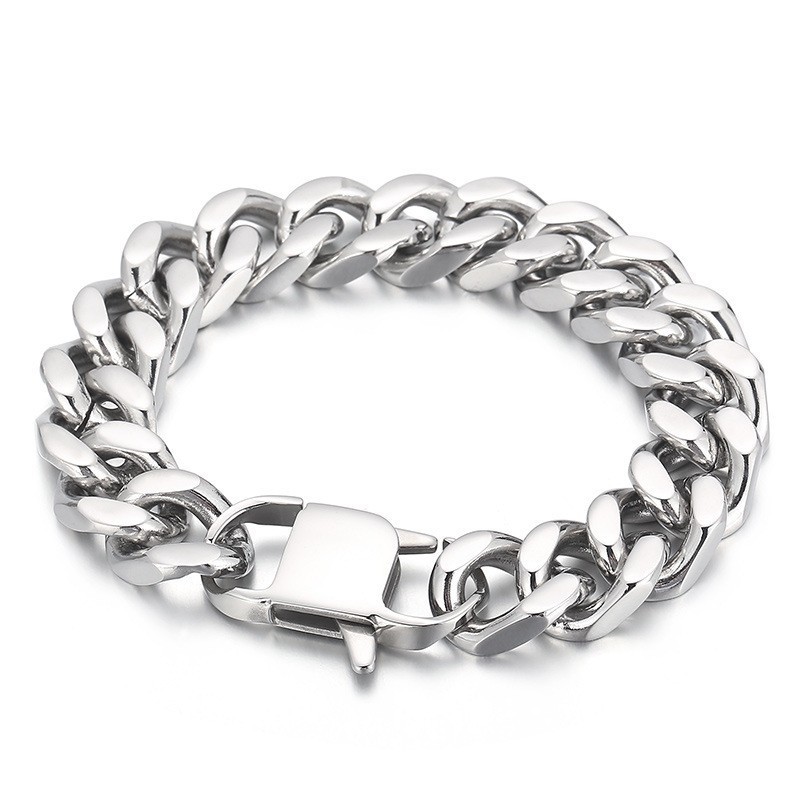 Pánsky Titánový Náramok S Retiazkou Cuba Chain So Štyrmi Stranami Pánsky Titánový Náramok S Retiazkou Cuba Chain So Štyrmi Stranami