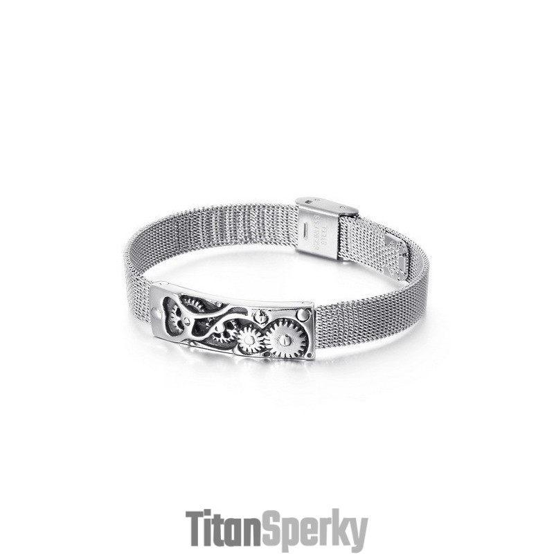 Módny Mechanický Titánový Náramok S Retiazkou Na Hodinky Pre Mužov