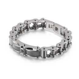 Pánsky Titánový Náramok Rock Biker Chain S Diamantom