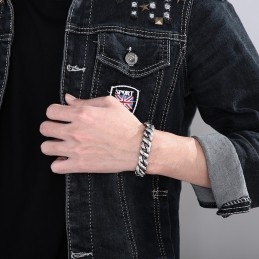 Módny Leštený Elegantný Titánový Náramok Pre Mužov