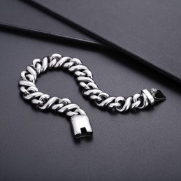 Módny Leštený Elegantný Titánový Náramok Pre Mužov