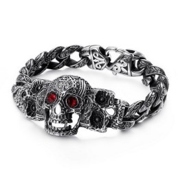 Náramok S Titánovým Krížom A Zirkónom Cool Skull Cross