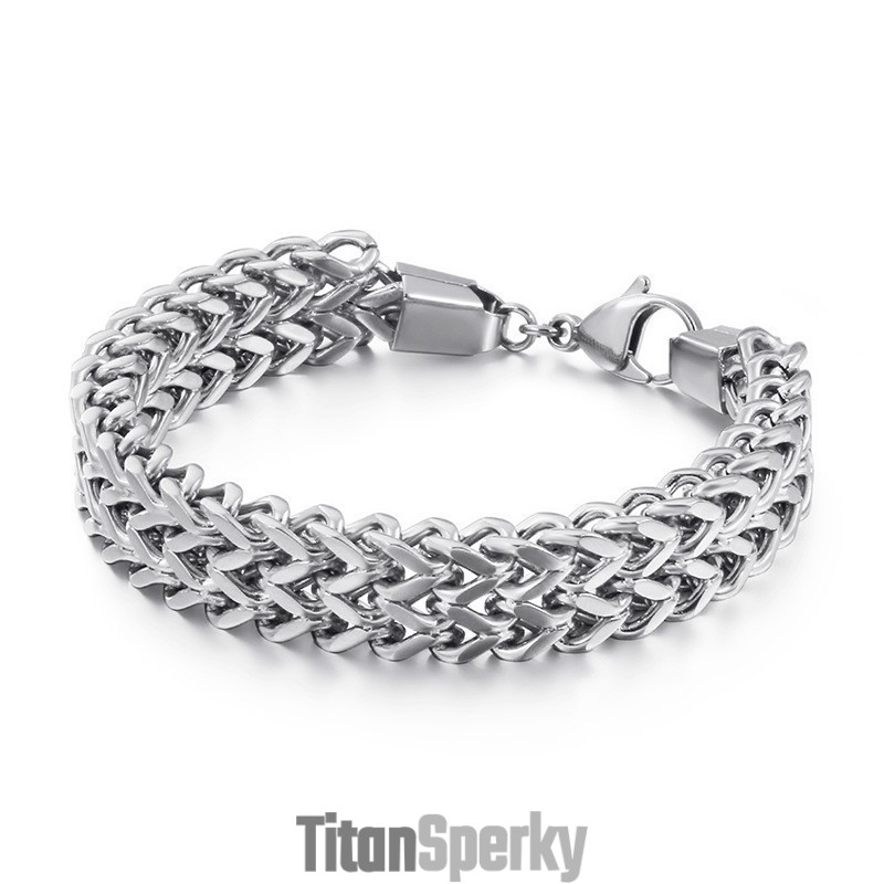 Dvojvrstvový Titánový Náramok V Tvare V Pre Mužov