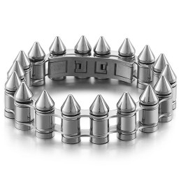 Pánsky Titánový Motorkársky Náramok Bullet Head