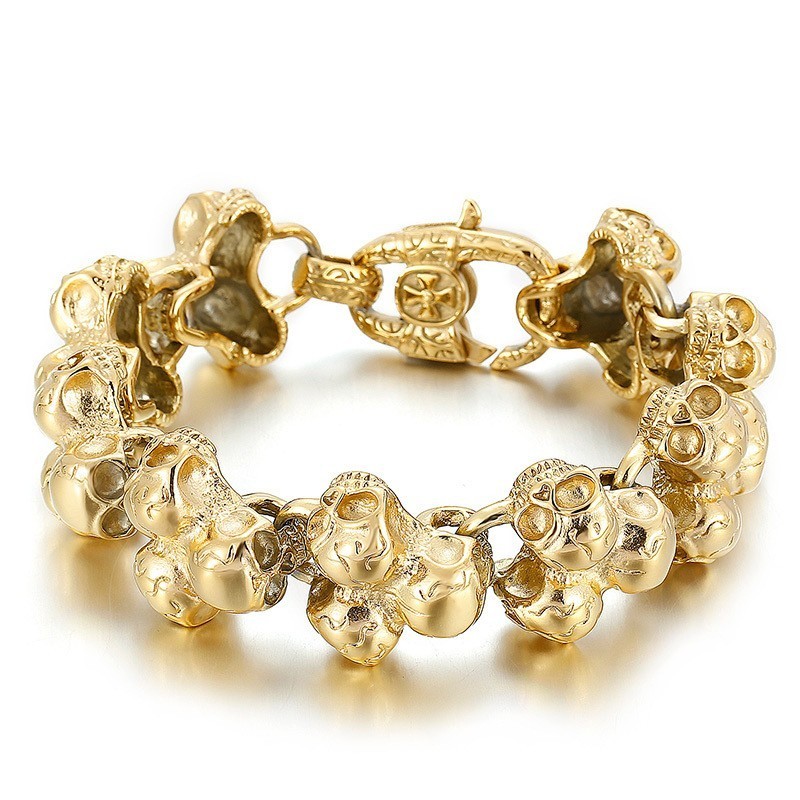 Pánsky Náramok S Titánovou Lebkou