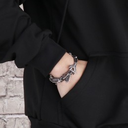 Štýlový Elegantný Titánový Náramok So Zverokruhom Dragon Pre Mužov