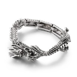 Štýlový Elegantný Titánový Náramok So Zverokruhom Dragon Pre Mužov