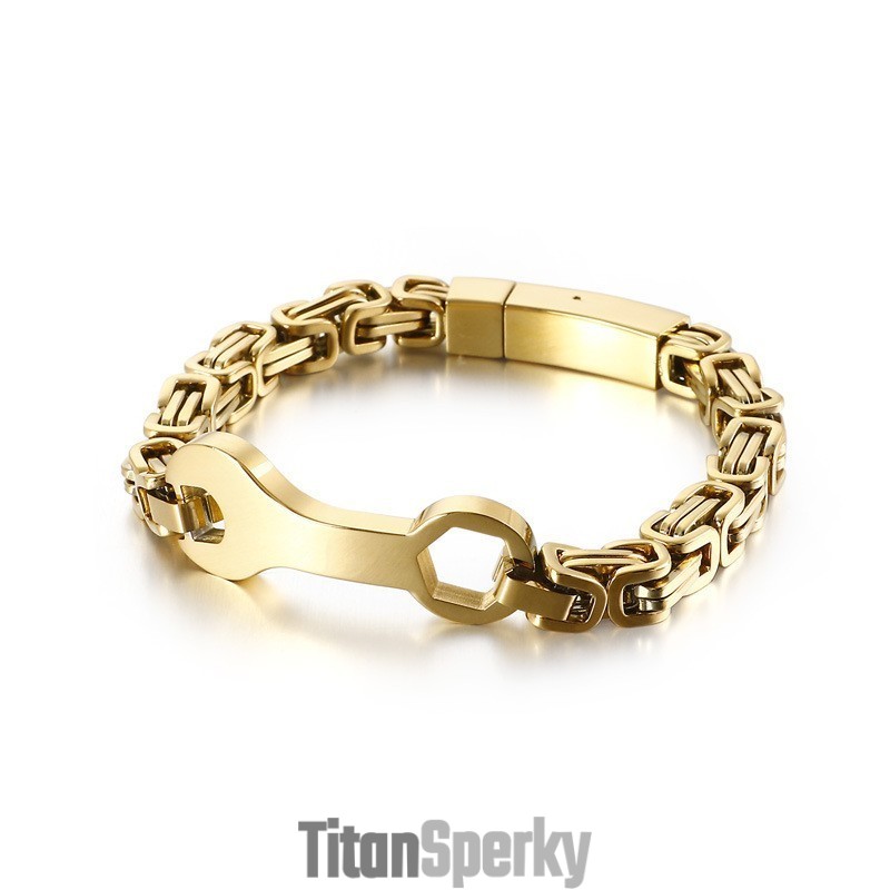 Pánsky Titánový Náramok Fashion Wrench Emperor Chain Pánsky Titánový Náramok Fashion Wrench Emperor Chain