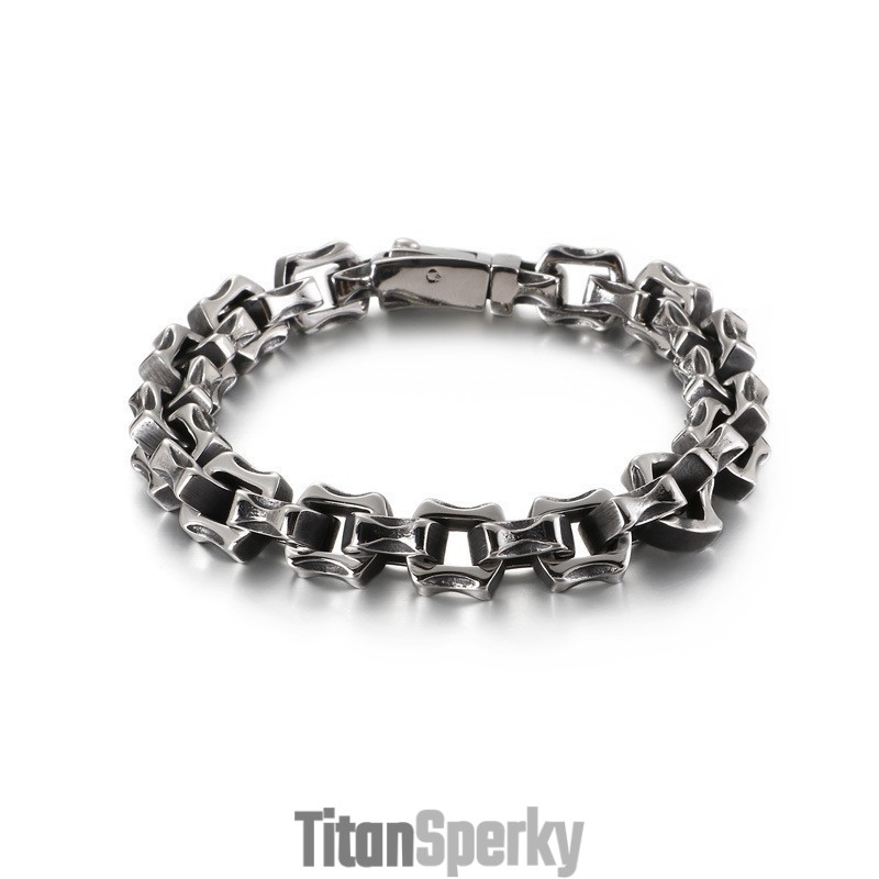 Nepravidelný Štvorcový Titánový Náramok Pre Mužov