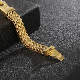 Pánsky Titánový Náramok Street Cool Double Keel Gold
