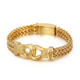 Pánsky Titánový Náramok Street Cool Double Keel Gold