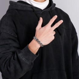Pánsky Titánový Náramok S Drakmi V Štýle Cool Chic
