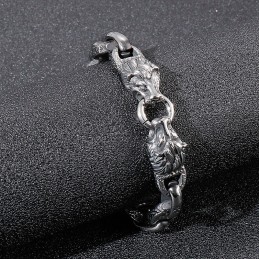 Módny Titánový Retiazkový Retiazkový Náramok S Levovou Hlavou Pre Mužov, Javiskové Doplnky