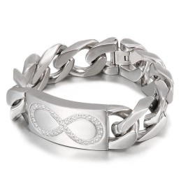 Elegantné Pánske Titánové Náramky S 8 Slovami A Diamantmi