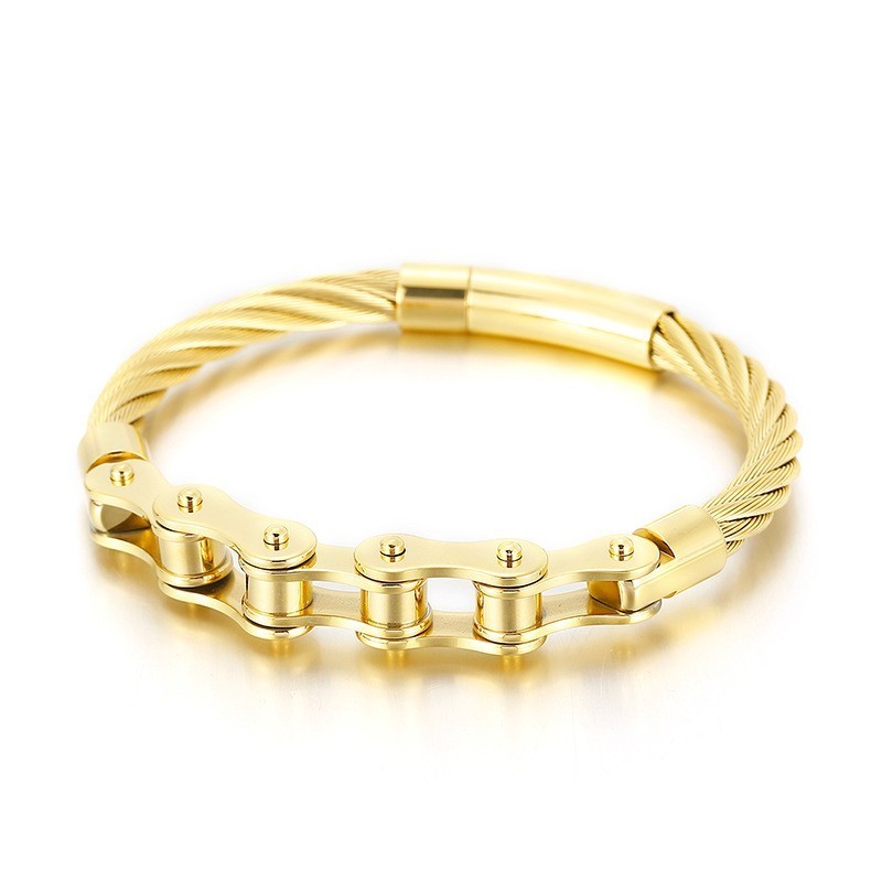 Elegantný Titánový Náramok Pre Mužov A Ženy S Retiazkovým Lemom