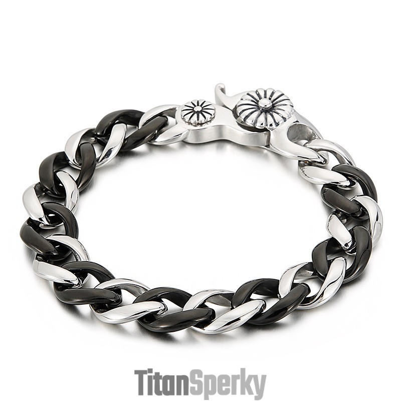 Čierny Titánový Náramok Pre Mužov