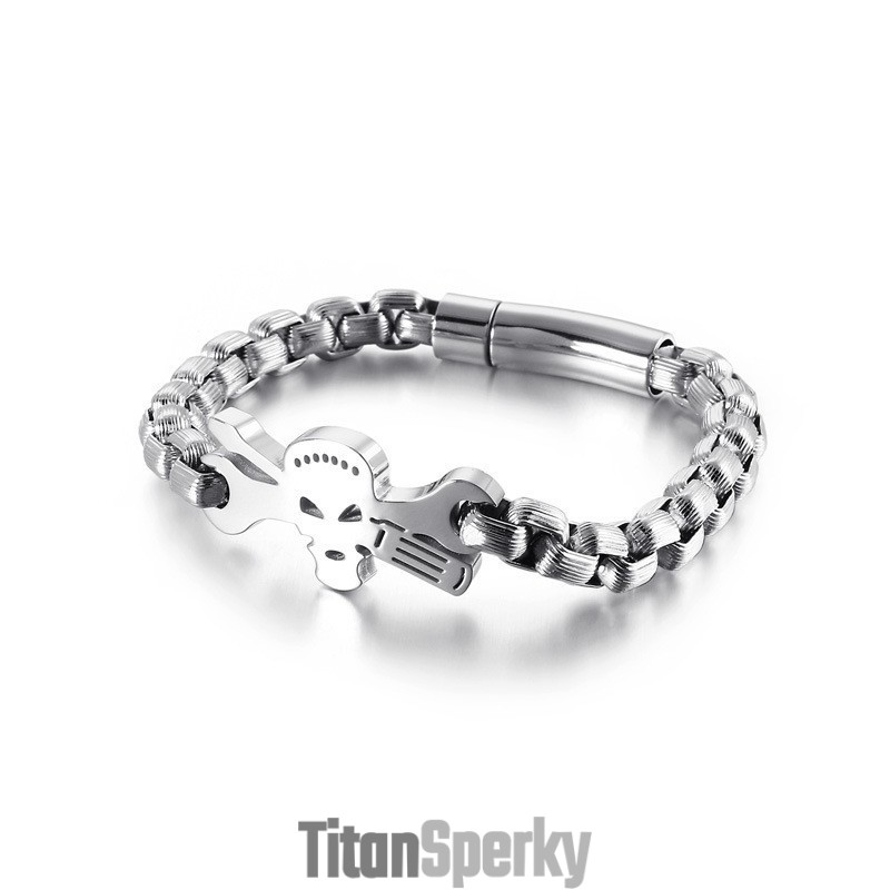 Pánsky Titánový Náramok S Lebkou