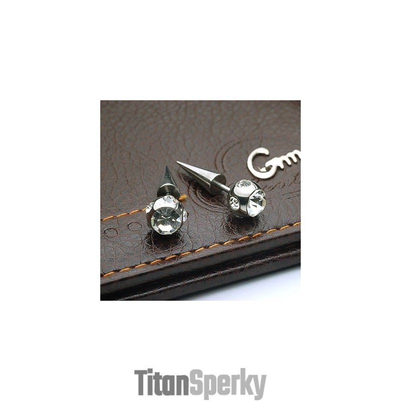 Titánové Diamantové Náušnice S Prepichnutím Titánové Diamantové Náušnice S Prepichnutím