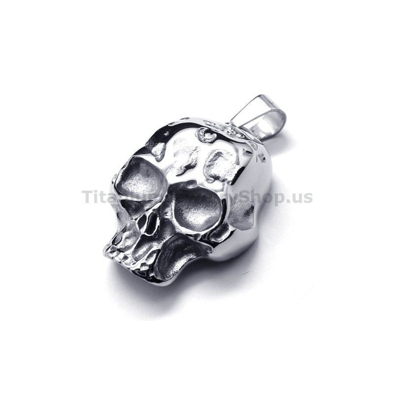 Prívesok S Lebkou Z Čistého Titánu - Retiazka Zadarmo