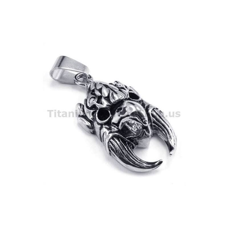 Titánový Prívesok S Lebkou Jastraba - Retiazka Zadarmo