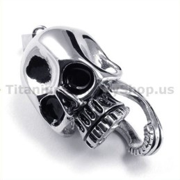 Prívesok S Lebkou Z Čistého Titánu - Retiazka Zadarmo
