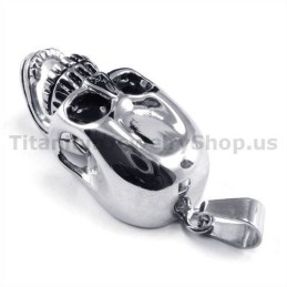 Prívesok S Lebkou Z Čistého Titánu - Retiazka Zadarmo