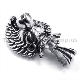 Titánový Prívesok S Hlavou Leva Kráľa - Retiazka Zadarmo