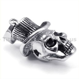 Titánový Prívesok S Lebkou A Klobúkom - Retiazka Zadarmo