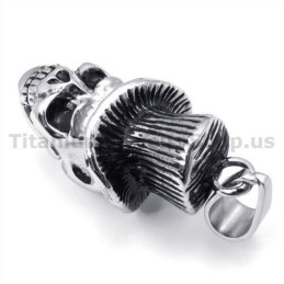 Titánový Prívesok S Lebkou A Klobúkom - Retiazka Zadarmo