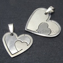 Zodpovedajúca Sada Príveskov Sweetheart Titanium Lovers - Retiazky Bez Retiazok