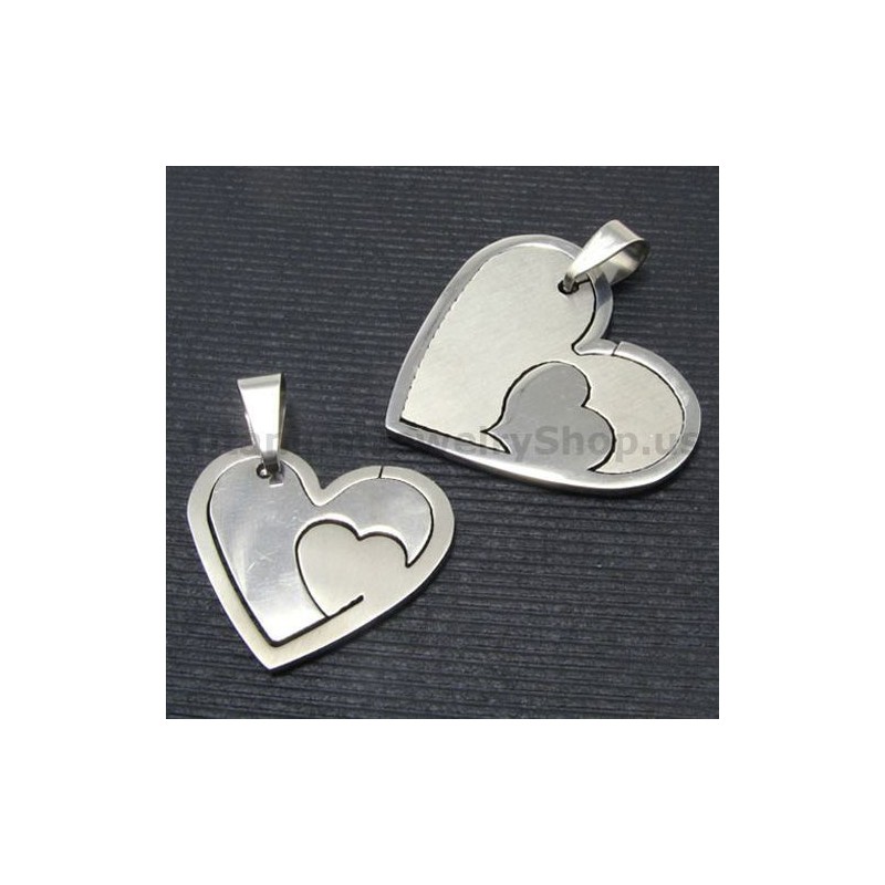 Zodpovedajúca Sada Príveskov Sweetheart Titanium Lovers - Retiazky Bez Retiazok Zodpovedajúca Sada Príveskov Sweetheart Titanium Lovers - Retiazky Bez Retiazok