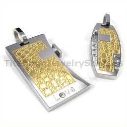 Prívesky Love Gloden Titanium Lovers S Retiazkami Bez Diamantov