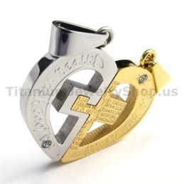 Prívesky Love You Really Gloden Titanium Lovers S Retiazkami Bez Diamantov