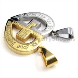 Prívesky Love You Really Gloden Titanium Lovers S Retiazkami Bez Diamantov