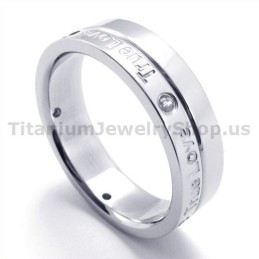 Titánový Prsteň S Diamantom True Love