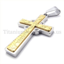 Zlatý Dvojvrstvový Titánový Prívesok S Diamantom