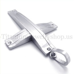 Strieborný Super Stručný Módny Titánový Prívesok S Krížom