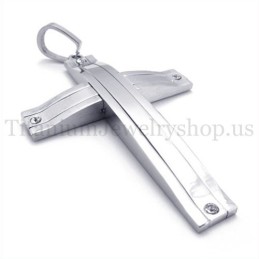 Strieborný Super Stručný Módny Titánový Prívesok S Krížom