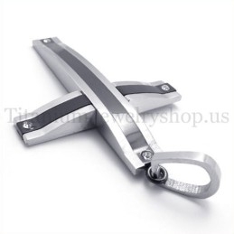 Čierny Super Stručný Módny Titánový Krížový Prívesok