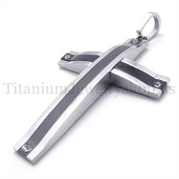 Čierny Super Stručný Módny Titánový Krížový Prívesok