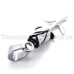 Strieborný Prívesok S Krásnym Ružovým Titánom