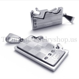 Strieborný Dvojvrstvový Prepletený Titánový Prívesok Pre Milovníkov