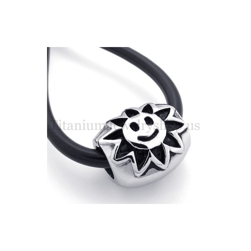 Titánový Prívesok S Elipsoidnou Korálkou V Tvare Slnečnice