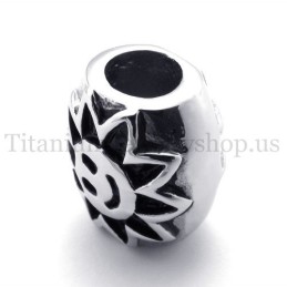 Titánový Prívesok S Elipsoidnou Korálkou V Tvare Slnečnice